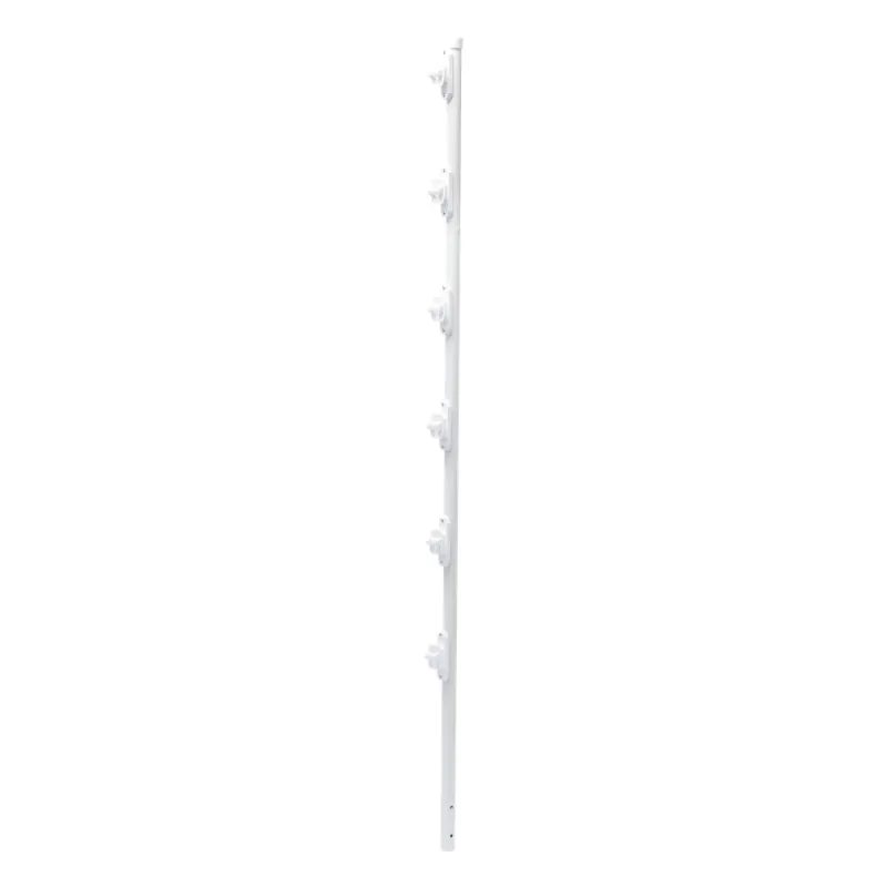 Poste con 6 Aisladores de PASO para Cerca Electrificada. Tubo Galva. de 1.4m, cal. 18 de 1" Diam. + Pintura Blanca.