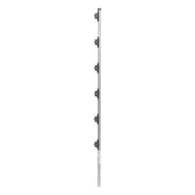 Poste con 6 Aisladores de PASO para Cerca Electrificada. Tubo Galva. de 1.4m, cal. 18 de 1" Diam. (Sin pintar).