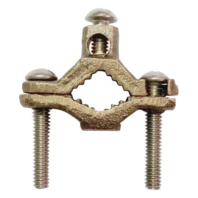 Conector Tubo a Cable / Bronce 100% / Tubo hasta 1 1/4 in / Cable 4 AWG / Aterrizaje Torres TZ / Sin Soldadura