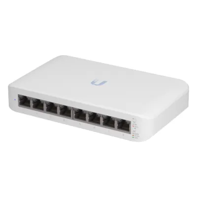 Switch UniFi Lite Administrable PoE de 8 Puertos 10/100/1000 Mbps (4 puertos 802.3af/at), 52 W