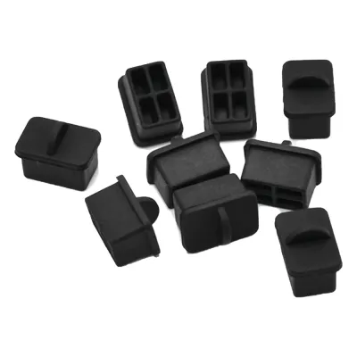 Bolsa con 25 Piezas de Protectores Anti-Polvo para Puerto SFP, Color Negro