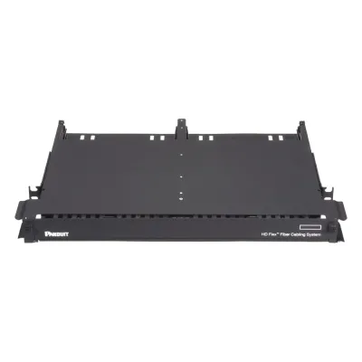 Panel de Distribución de Fibra Óptica con Bandeja Deslizable, Acepta 12 Cassettes HD Flex en 6 Espacios, Hasta 144 Fibras, 1 UR