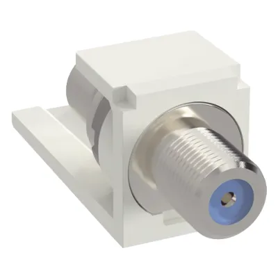 Módulo Acoplador Coaxial Tipo F, Mini-Com, de 75 Ohms, 3.0 GHz, Color Blanco