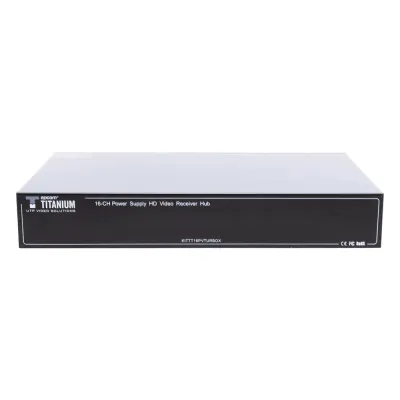 (SOLO RECEPTOR) TRANSCEPTOR ACTIVO DE 16 CANALES / VIDEO+PODER en un solo Cable UTP / 150 metros en 4K, 200 metros en 5 MP/ Envía 36 Vcc y Recibe 12 Vcc / TODO INCLUIDO PARA RACK / HD-TVI/CVI/AHD/CVBS / SIN RUIDO / INSTALACIÓN LIMPIA.