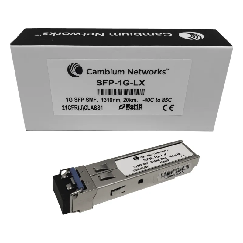 Transceptor MiniGbic SFP, 1 Gbps, Monomodo, distancia hasta 20 km, conector LC