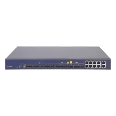 OLT de 8 puertos EPON con 16 puertos Uplink (8 puertos Gigabit Ethernet + 4 puertos SFP + 4 puertos SFP+), hasta 512 ONUs