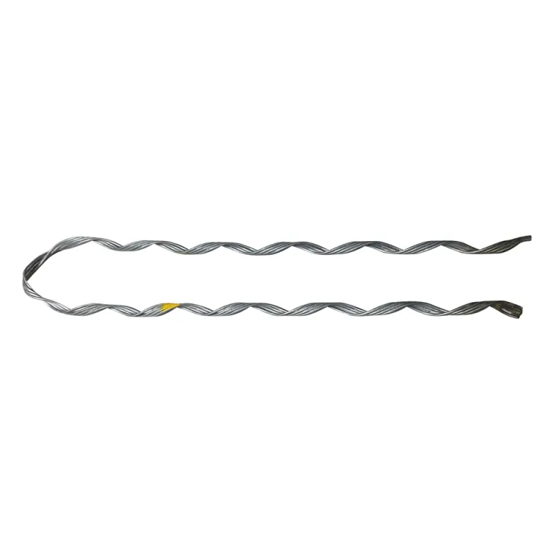 Remate Preformado de Acero Galvanizado para fibra Mini-ADSS, Diámetros 6-7 mm (Estructura de 4 hilos con Polvo Abrasivo)