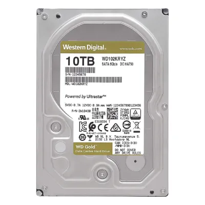 Disco Duro Gold de 10 TB / 7200 RPM / Optimizado para NAS, RAID, Data Center y NVRs de Gran Capacidad / Uso 24-7 / Proteccion Antivibración / 5 Años de Garantia / HelioSeal