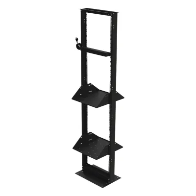 Kit de Rack Estándar 19", 45 UR con 2 Charolas y PDU (8 tomas). Ideal para UPS y Servidores tipo Torre.