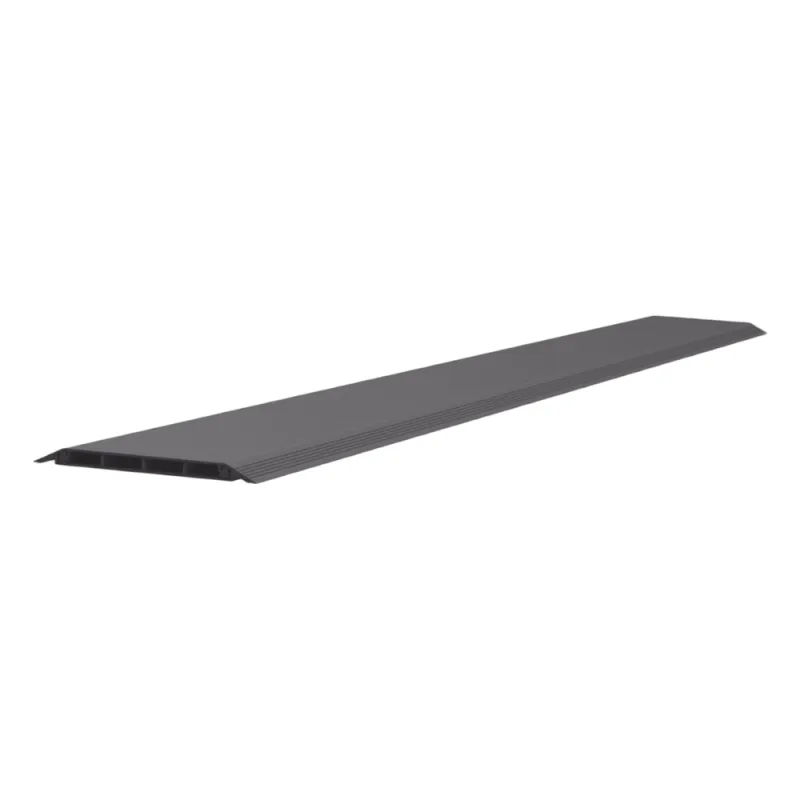 Canaleta de Piso de 4 Vías, Material PVC Rígido, 6 ft de largo, 176 mm de Ancho, Color Negro