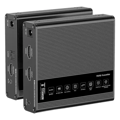 Kit Extensor HDMI para distancias de 70 metros / Resolución 4K x 2K@ 60 Hz/ Cat 6, 6a y 7 / IPCOLOR / CERO LATENCIA / SIN COMPRIMIR / Uso 24/7 / Puerto S/PDIF / Salida Loop / Alimente solo el Tx (PoC) / Control IR