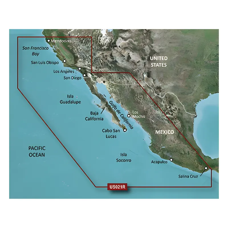 Mapa HXUS021R California - México.
