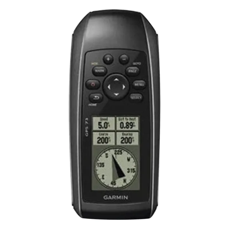 GPSMAP 73 Portátil / Pantalla LCD 4 Niveles de Gris / Resolución 128 x 160 Píxeles / Autonomía +18 Horas / Resistencia al Agua IPX7 / Receptor de Alta Sensibilidad / 1000 Waypoints / 100 Tracks / Flotante / Calendario de Caza y