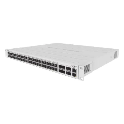 Cloud Router Switch 48 puertos PoE 802.3af/at Gigabit, 4 puertos SFP+ 10G, 2 puertos QSFP+ 40G, Montaje en Rack