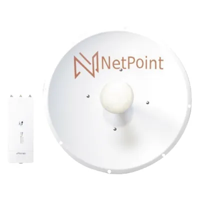 Kit de radio AF5XHD con antena NP2GEN3 de 34 dBi , Frecuencia (4.9-6.2 GHz), incluye jumper, ideal para distancias de hasta 50km