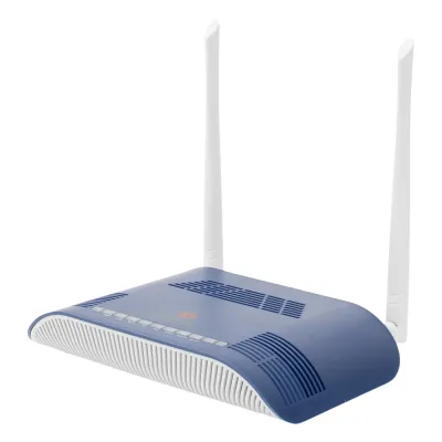 ONU Dual GPON/EPON con Wi-Fi en 2.4 GHz + 1 puerto SC/APC + 1 puerto LAN Gigabit + 1 puerto LAN Fast Ethernet + 1 puerto FXS + 1 puerto CATV, hasta 300 Mbps vía inalámbrico
