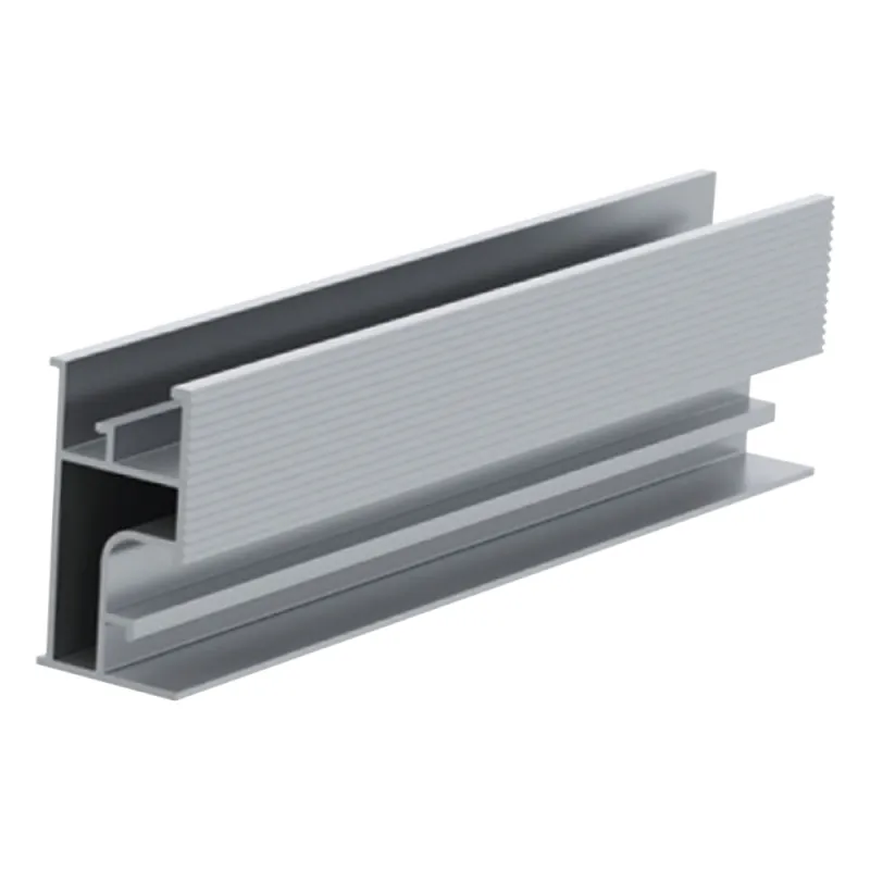 Riel 3 para montaje de módulos fotovoltaicos de aluminio anodizado de 4400mm.
