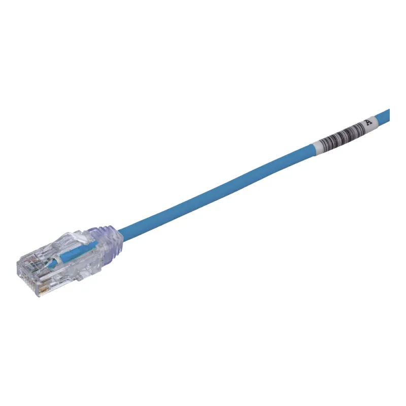 Cable de Parcheo TX6, UTP Cat6, Diámetro Reducido (28AWG), Color Azul, 10 Metros (32.81 Pies)