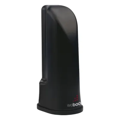 Antena de escritorio tipo cilindro color negra. Cubre las bandas de frecuencia celular. Especial para amplificadores y dispositivos celulares 4G y 3G. Con 1.52 m de cable RG-174 y con conector SMA macho.