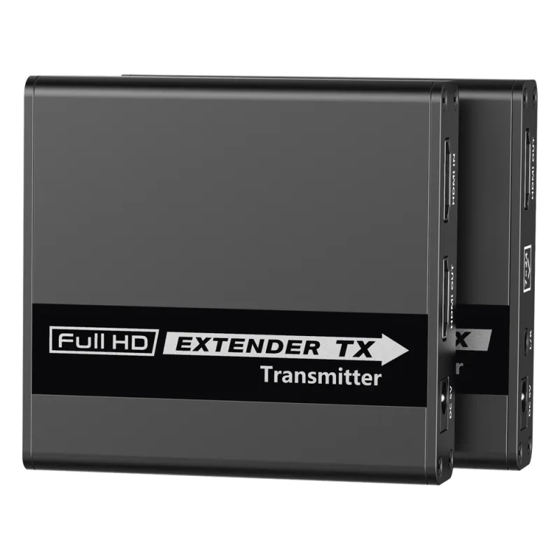 Kit Extensor HDMI para distancias de 70 metros / Soporta resoluciones 720 y 1080P @ 60 Hz / Cat 6, 6a y 7 / Cero Latencia / Uso 24/7 / HDR10 / Salida Loop / Configuración EDID / Soporta control remoto del equipo fuente / Salida de audio de 3.5mm