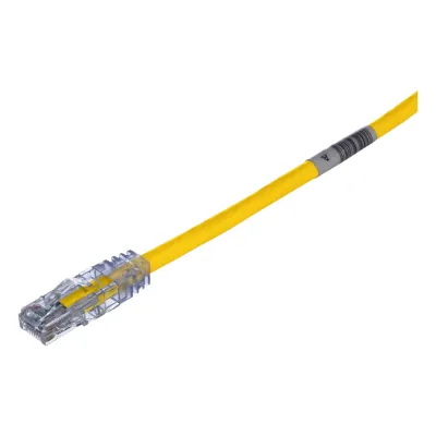 Cable de Parcheo TX6, UTP Cat6, 24 AWG, CM, Color Amarillo, 6.10 Metros (20 Pies)