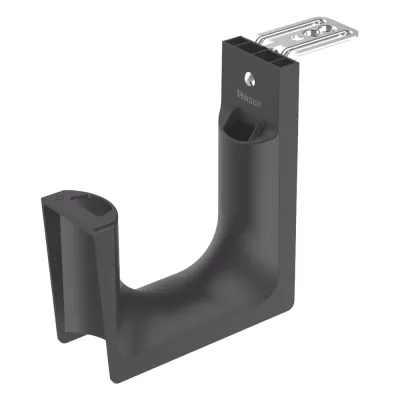 Sujetador STRONGHOLD tipo J (J-Hook), Con Soporte para Montaje en Techo, Para 180 Cables Cat6, Nylon 6.6, Color Negro, 10 piezas