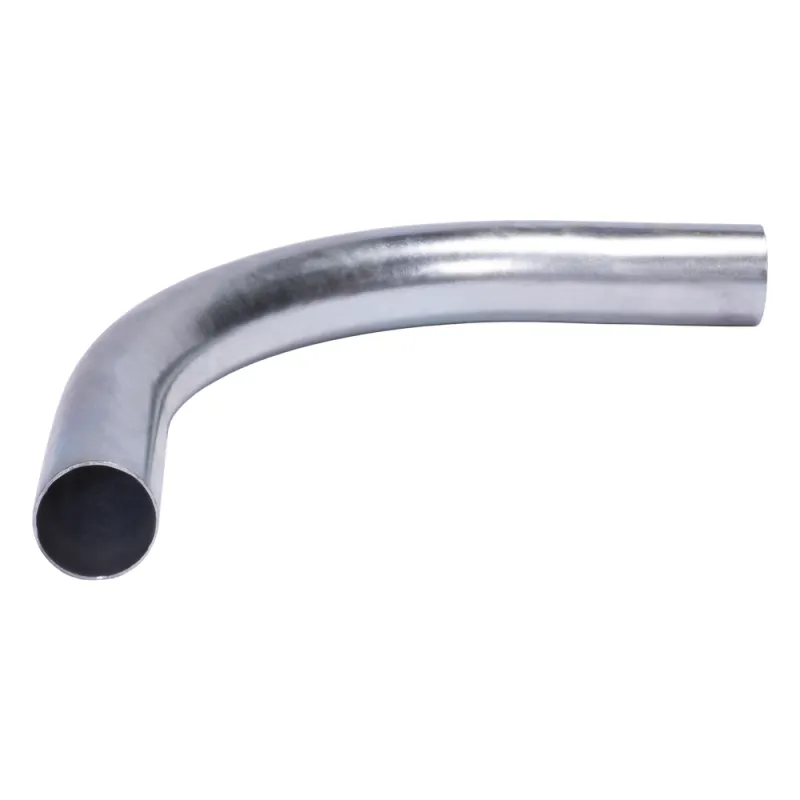 Curva/Codo de 90° de 1 1/2" (38mm) pared delgada galvanizado etiqueta verde