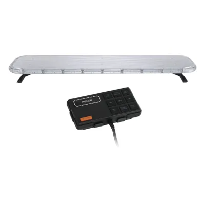 Barra de luces LED de 46" Rojo/Azul , De 132 LEDs, Controlador Incluido, Ideal para Equipar Unidades de Seguridad Publica