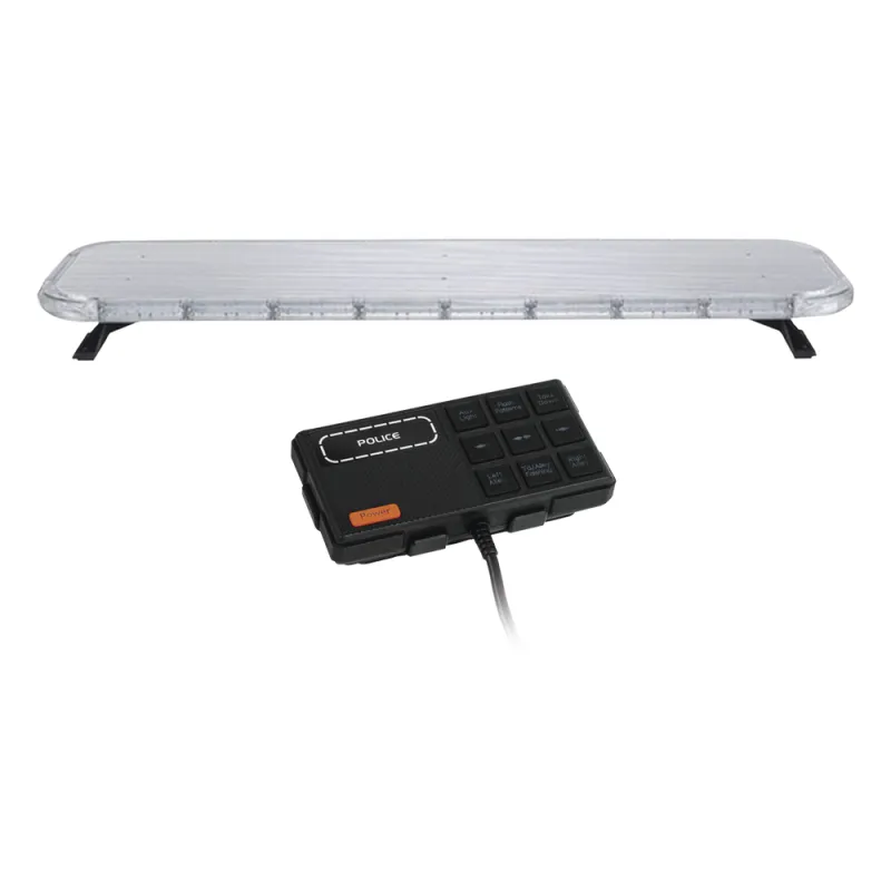 Barra de luces LED de 46" Rojo/Azul , De 132 LEDs, Controlador Incluido, Ideal para Equipar Unidades de Seguridad Publica