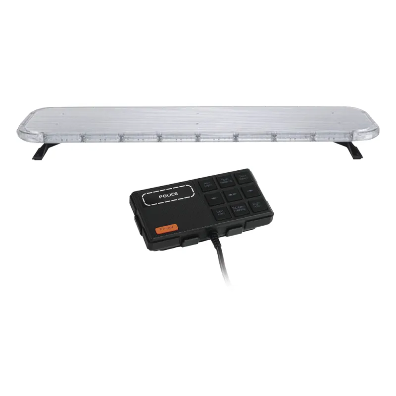 Barra de luces LED de 46" Rojo/Azul/Ambar , De 132 LEDs, Controlador Incluido, Ideal para Equipar Unidades de Seguridad Publica