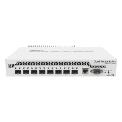 (CRS309-1G-8S+IN) Switch administrable Sistema Operativo Dual, puerto 1G Rj45, 8 puertos 10G SFP+ para Escritorio