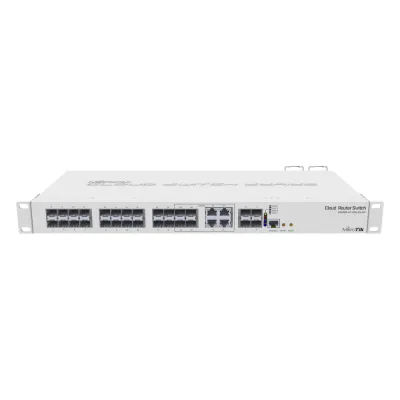 (CRS328-4C-20S-4S+RM) Cloud Router Switch Administrable L3, 4 puertos combo TP/SFP, 20 Puertos SFP, 4 Puertos SFP+