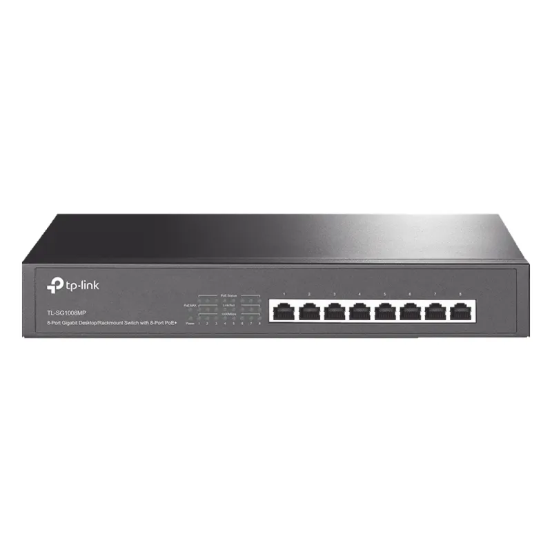 Switch Gigabit PoE+ no administrable de 8 puertos 10/100/1000 Mbps, para escritorio