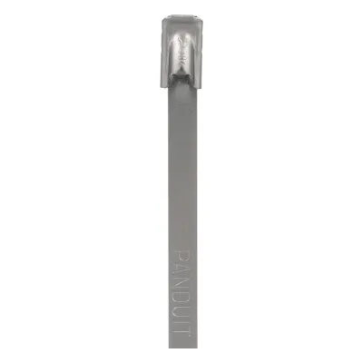 Cincho PanSteel de Acero Inoxidable Tipo 304, 362mm largo x 4.6mm ancho, Color Metálico, Paquete de 100pz