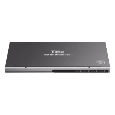 MATRICIAL 4 x 4 / 4 Entradas y 4 Salidas en HDMI / 4K × 2K @ 60Hz / 18Gbps / HDMI 2.0 / HDCP 2.2 / 3D / Conmutación por Botón, RS232 o Control Remoto / IDEAL PARA CENTROS DE MONITOREO, COMPARACION Y ANALISIS.