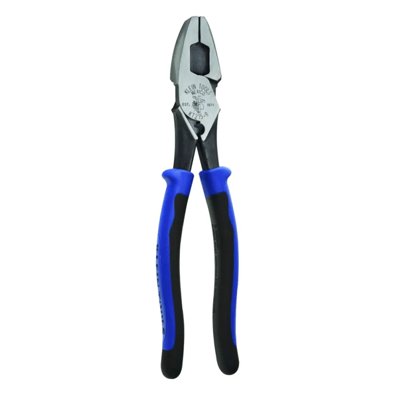Pinzas de Electricista Alta Palanca, Jala guía y Ponchadora de Terminales de 9 Pulgadas.