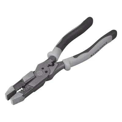 Pinza Híbrida con Ponchadora de 8". Pela Cable Sólido de 10-14 AWG y Cable Trenzado de 12-16 AWG