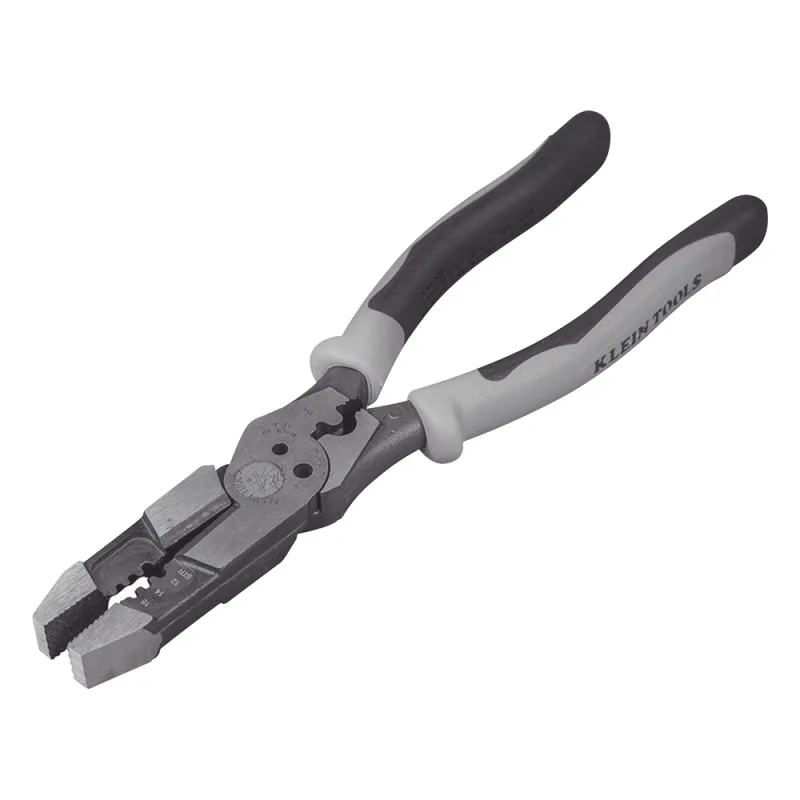 Pinza Híbrida con Ponchadora de 8". Pela Cable Sólido de 10-14 AWG y Cable Trenzado de 12-16 AWG