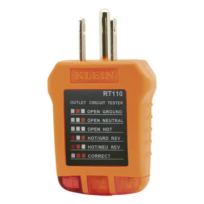 Probador de Tomacorrientes Estándar, con Secuencia de Luces para Indicar un Cableado Correcto/Incorrecto.