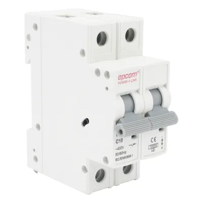 Protección Térmica/ Interruptor 2P, 10 A, Corriente Alterna 400 Vca para Aplicación Fotovoltaica Montaje Riel DIN