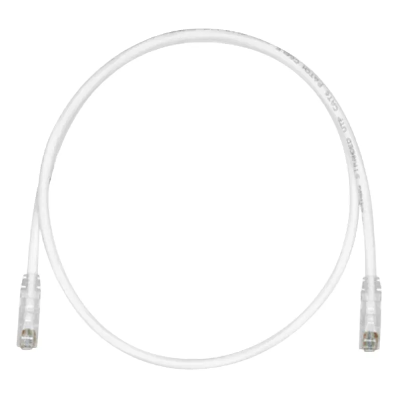 Cable de Parcheo TX6, UTP Cat6, 24 AWG, CM, Color Blanco Mate, 4.57 Metros (15 Pies)