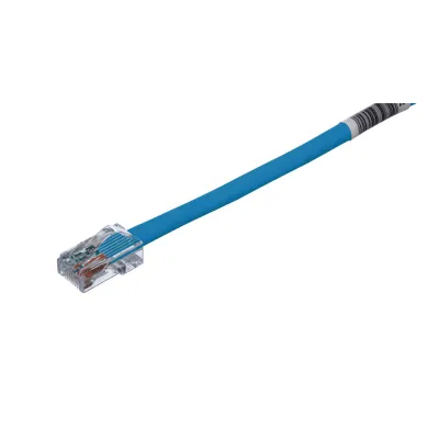 Cable de Parcheo TX5, UTP Cat5e, 24 AWG, CM, Color Azul, 0.3 Metros (1 Pie)