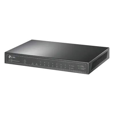 Switch de escritorio PoE+, no Administrable 8 puertos 10/100/1000 Mbps + 1 puertos 10/100/1000 Mbps (Uplink) + 1 puerto SFP, 63W