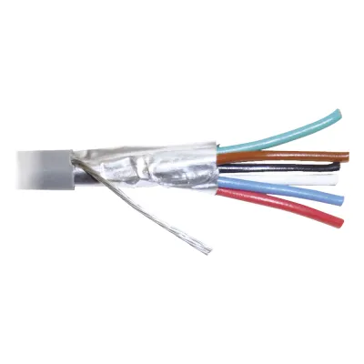 Bobina de 305 Metros (1000 Pies) de Cable 8 Conductores, 22 AWG, Tipo CMR, de Color Gris para Aplicaciones en Alarmas de Intrusión /Control de Acceso/Interfonos y TV Porteros/Automatización/Audio y Voceo.