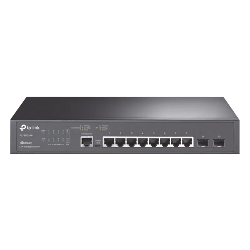 Switch JetStream SDN Administrable 8 puertos 10/100/1000 Mbps + 2 puertos SFP, administración centralizada OMADA SDN