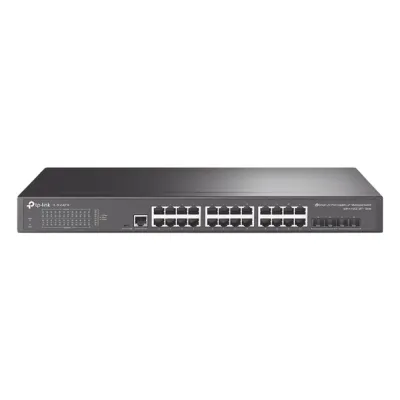 Switch Omada SDN Administrable / 24 puertos Gigabit y 4 puertos SFP+ / Funciones sFlow, QinQ y QoS / Administración centralizada OMADA