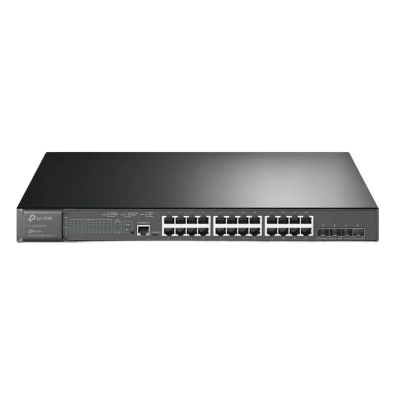 Switch L2+ Omada PoE+ / 24 Puertos PoE+ 10/100/1000 Mbps / 4 Puertos SFP+ 10G / 2 Puertos Consola (RJ45 y microUSB) / Administración Centralizada Omada o Stand-Alone / Multicast IGMP / Presupuesto PoE 384W / Montaje en Rack / (SG3428XMP)
