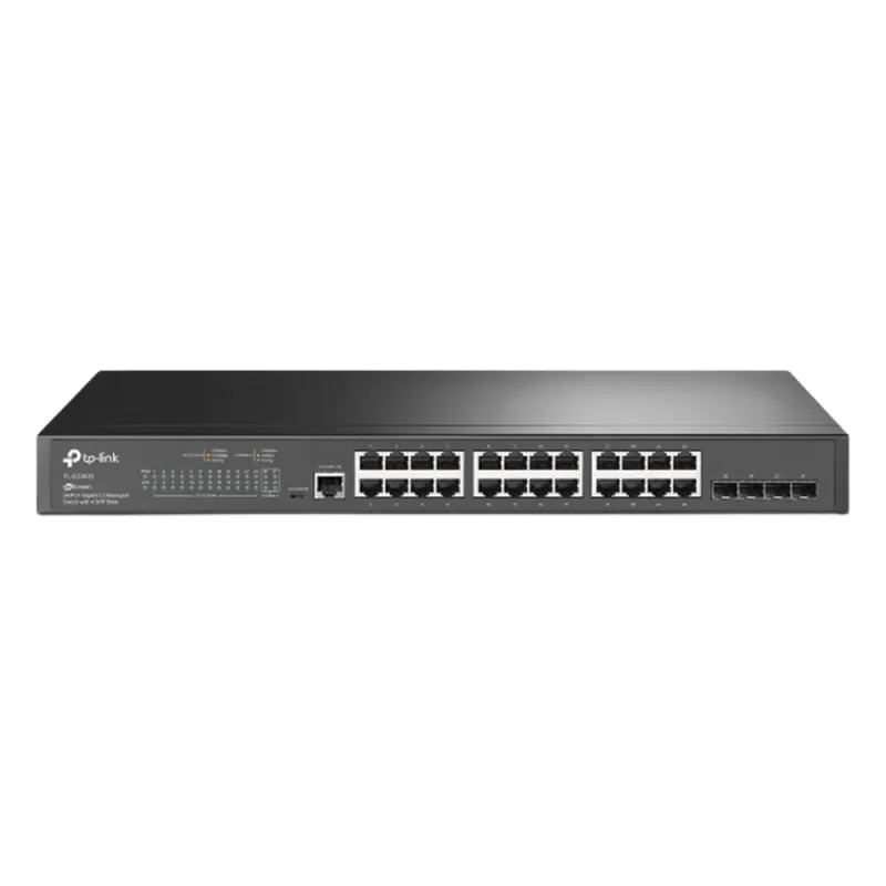 Switch Omada SDN Administrable / 24 puertos Gigabit y 4 puertos SFP / Funciones sFlow, QinQ y QoS / Administración centralizada OMADA
