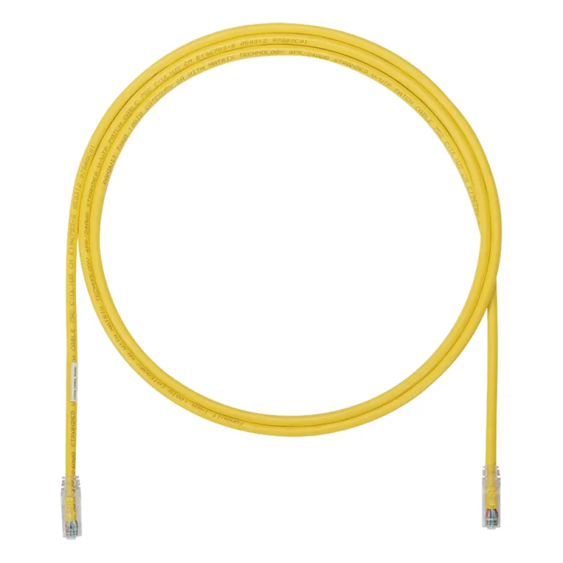 Cable de Parcheo UTP, Cat6A, 24 AWG, CM, Color Amarillo, 1.52 Metros (5 Pies)