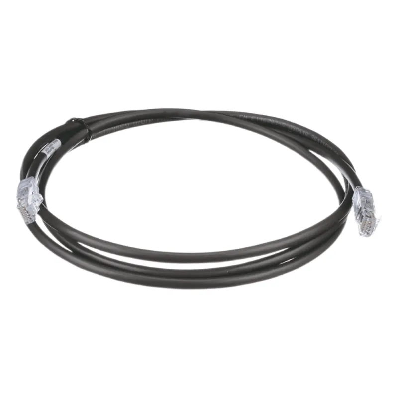 Cable de Parcheo UTP, Cat6A, 24 AWG, CM, Color Negro, 2.13 Metros (7 Pies)